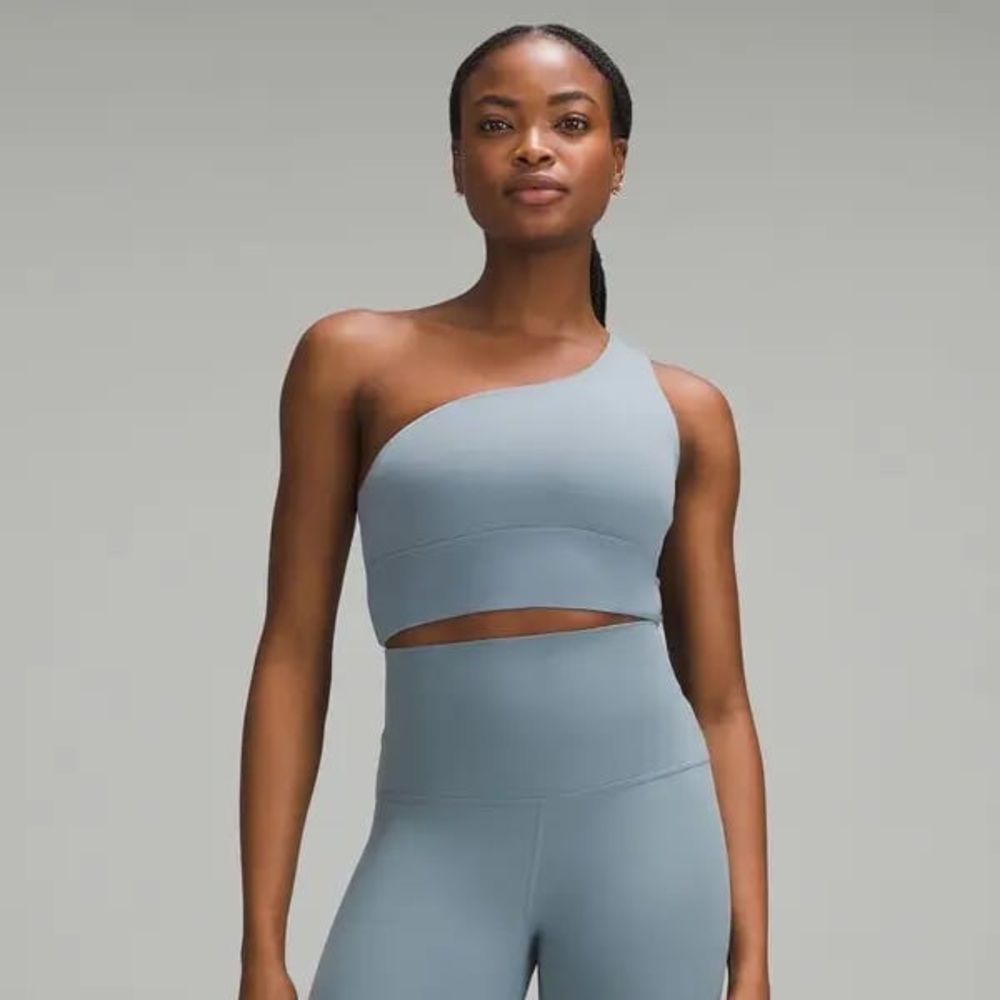lululemon Align Asymmetrical One Shoulder Bra, C/D Cup, Belgian Blue